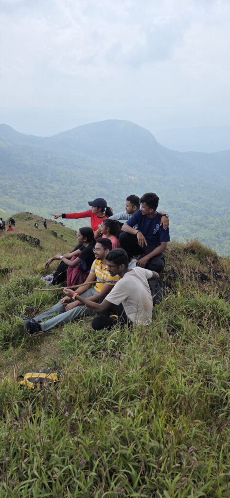 Scenic ridge walk during the Meruthi Gudda Trek in Karnataka