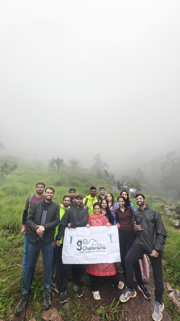 Adventure trekkers exploring the Bandaje Falls Trek route in Karnataka