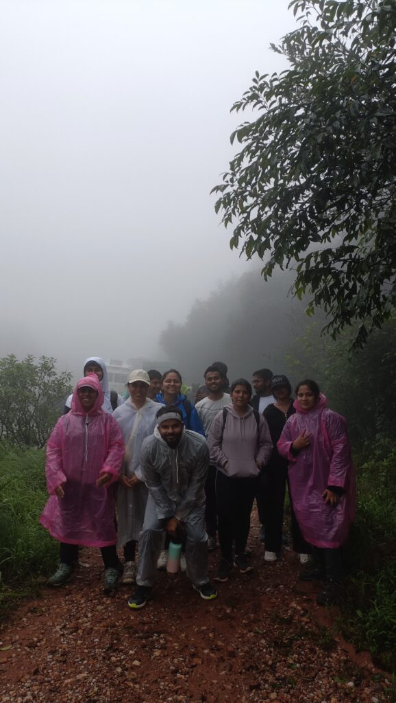 Mist-covered hills and ridge walk at Gangadikal Trek